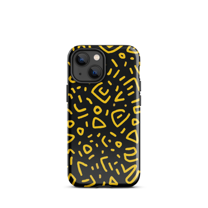 Retro scribbles phone case | Bold retro design NZ