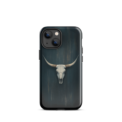 'Longhorn' iPhone 13 Mini tough phone case - protective glossy case NZ Australia
