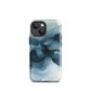 A calming abstract landscape protective phone case inspired by quiet valleys and soft blue tones.
