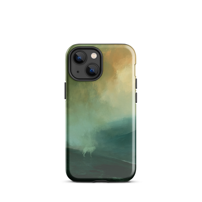 'Acid Rain' iPhone 13 mini tough phone case - protective glossy case NZ Australia