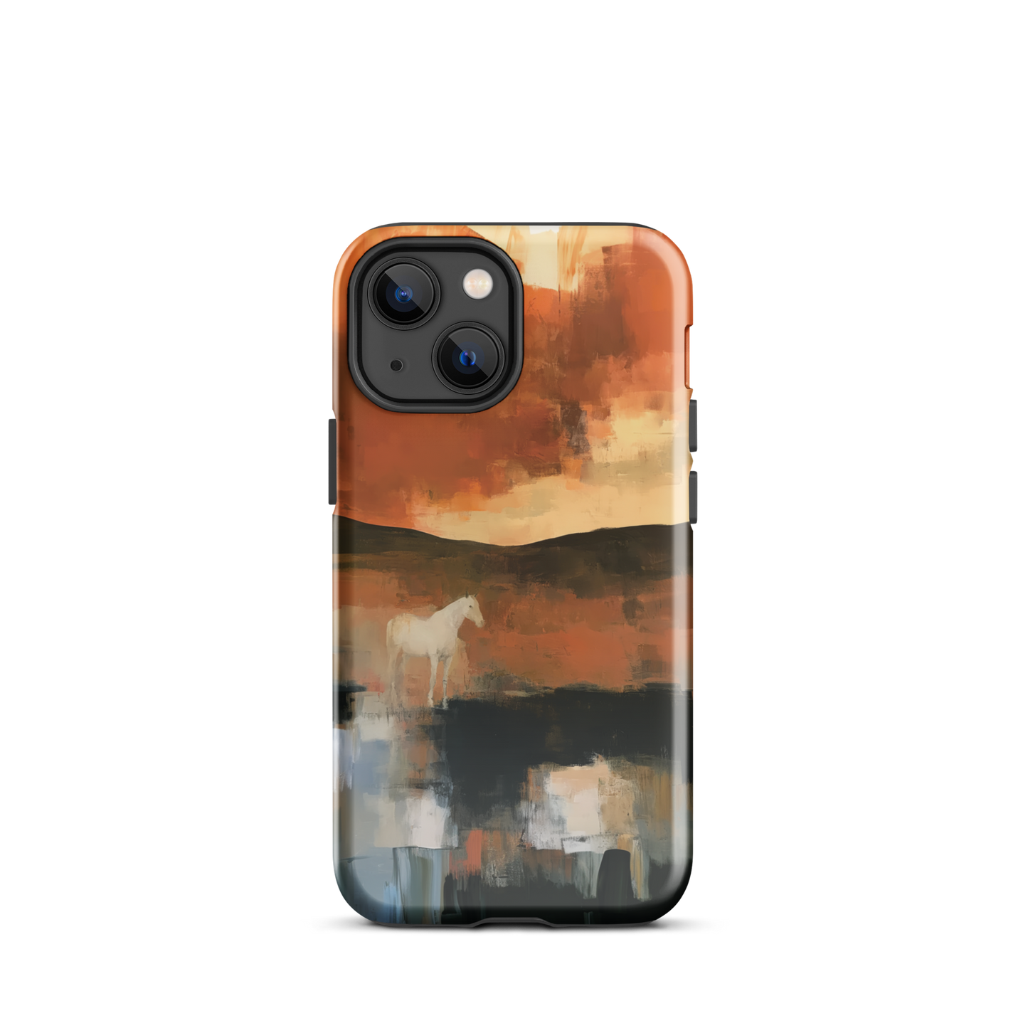 'Ember Fields' iPhone 13 mini tough phone case - protective glossy case NZ Australia