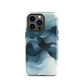 A calming abstract landscape protective phone case inspired by quiet valleys and soft blue tones.