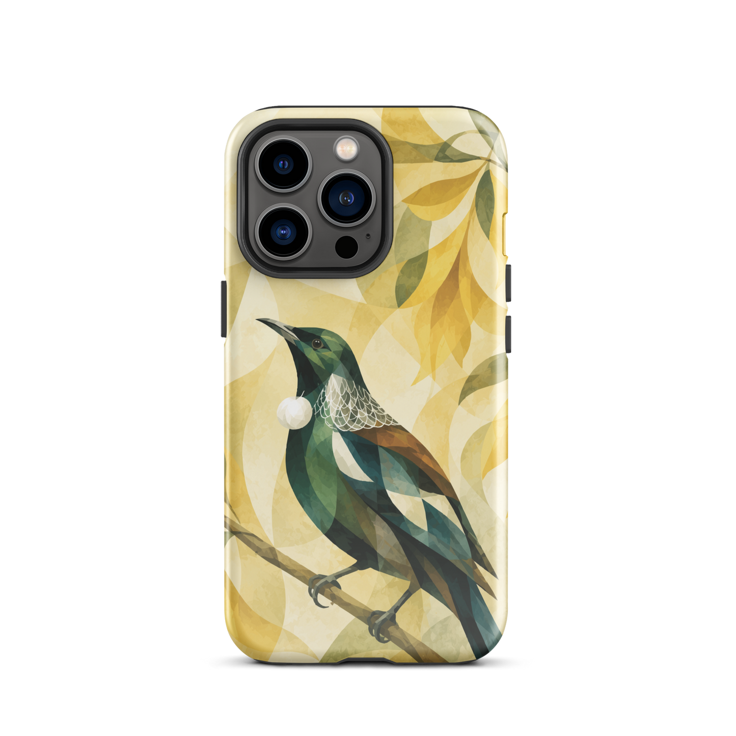 'Tūī' iPhone 13 Pro tough phone case - protective glossy case NZ Australia