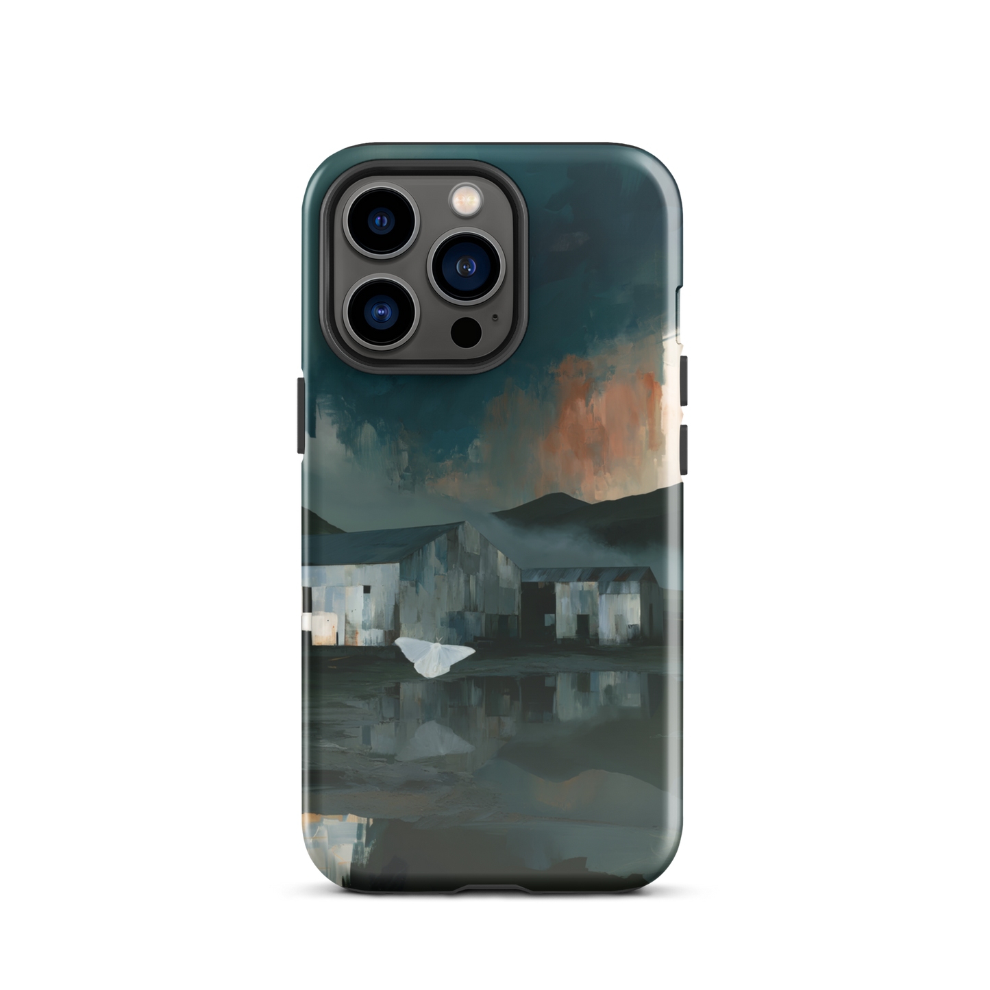 'Evening Flight' iPhone 13 Pro tough phone case - protective glossy case NZ Australia