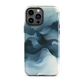 A calming abstract landscape protective phone case inspired by quiet valleys and soft blue tones.