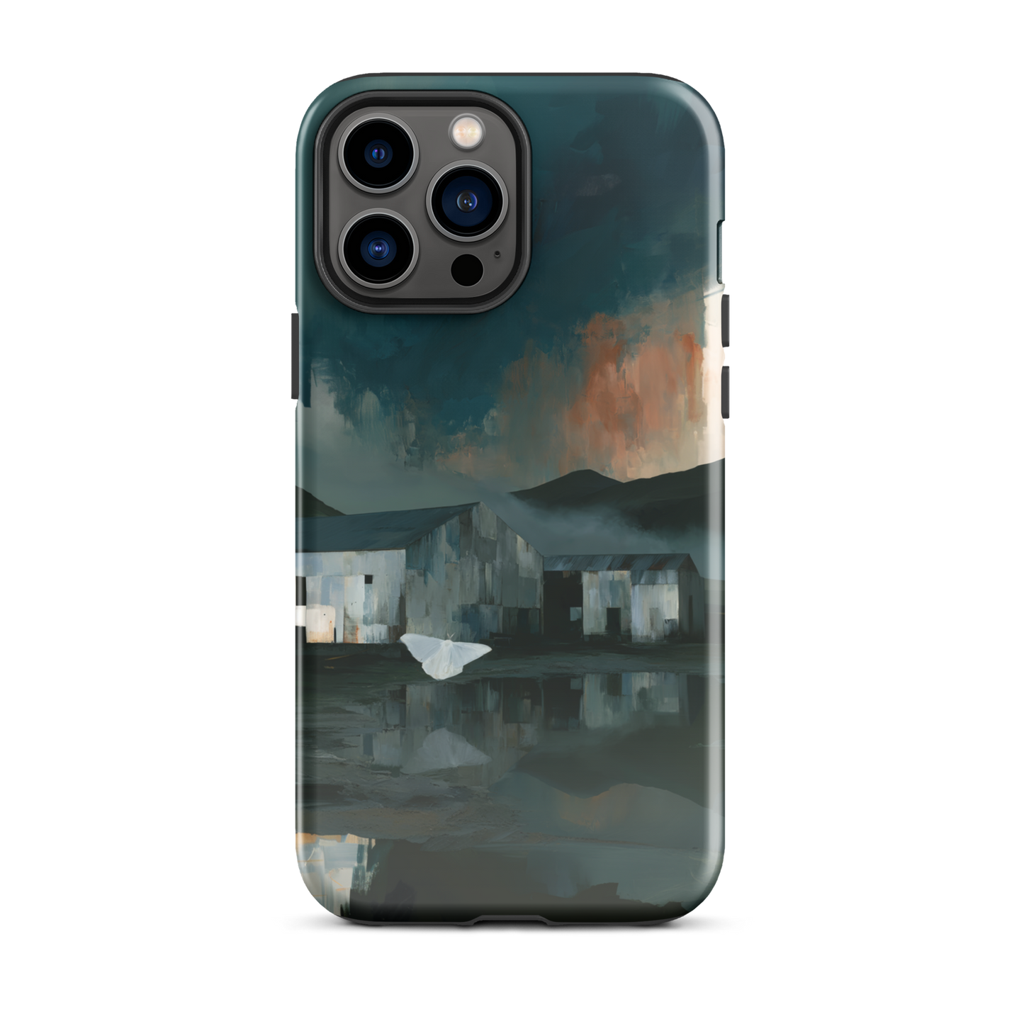 'Evening Flight' iPhone 13 Pro Max tough phone case - protective glossy case NZ Australia