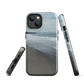 Phone case with a scenic photo of Riversdale Beach and ocean waves.