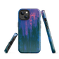 Digital Glitch iPhone case. This striking artwork features a dynamic distortion effect that mimics the visual chaos of a digital malfunction—glitchy lines, vibrant streaks, and pixel-like patterns merge into a futuristic aesthetic. It’s a perfect blend of modern design and edgy street style.