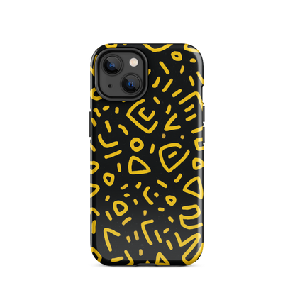 Retro scribbles phone case | Bold retro design NZ