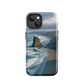 Piha Beach Lion Rock designer phone case with turquoise waves and dramatic NZ coastline