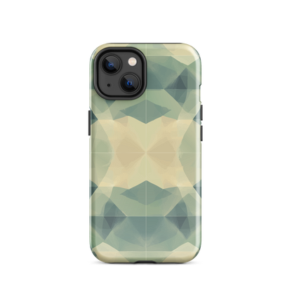 'Symmetry' iPhone 14 tough phone case - protective glossy case NZ Australia