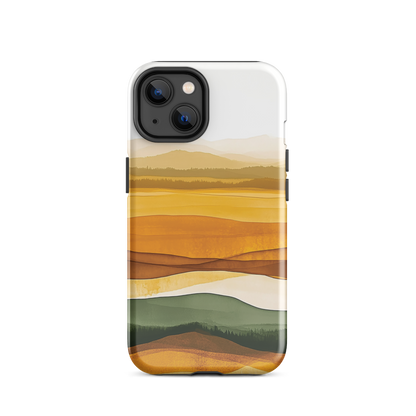 'Autumn' iPhone 14 tough phone case - protective glossy case NZ Australia