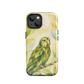 'Kākāpō' iPhone 14 tough phone case - protective glossy case NZ Australia