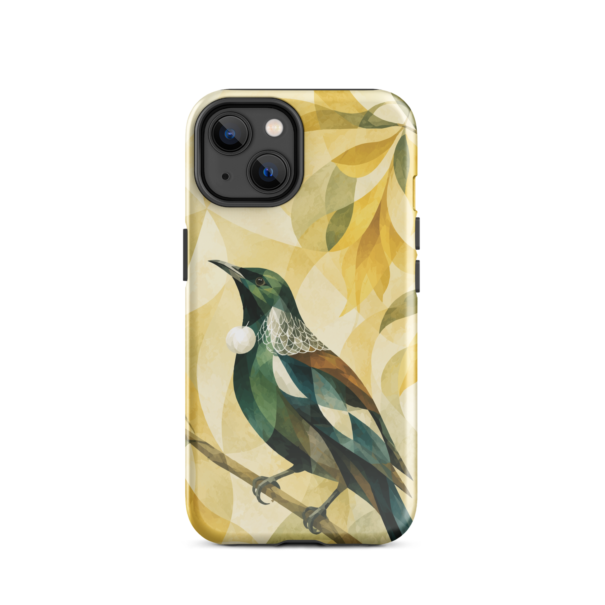 'Tūī' iPhone 14 tough phone case - protective glossy case NZ Australia