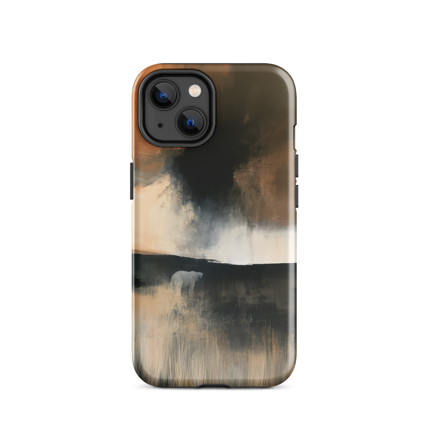 'Black Star' iPhone 14 tough phone case - protective glossy case NZ Australia