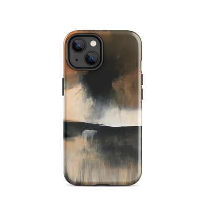 'Black Star' iPhone 14 tough phone case - protective glossy case NZ Australia