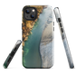 Phone case with aerial riverbend artwork and earthy tones, designed by New Zealand artist Ben Hart.