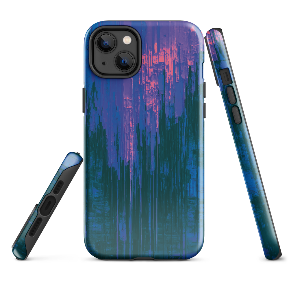 Digital Glitch iPhone case. This striking artwork features a dynamic distortion effect that mimics the visual chaos of a digital malfunction—glitchy lines, vibrant streaks, and pixel-like patterns merge into a futuristic aesthetic. It’s a perfect blend of modern design and edgy street style.