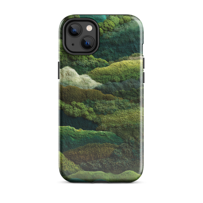 Verdant layers phone case | Abstract green design NZ