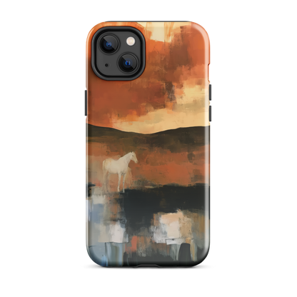'Ember Fields' iPhone 14 Plus tough phone case - protective glossy case NZ Australia