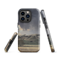 Designer phone case with NZ landscape painting of Te Hauke and cloudy skies by Ben Hart.