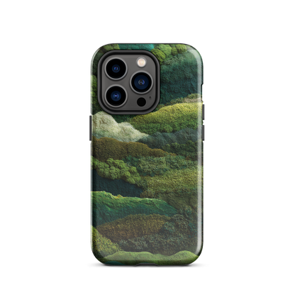 Verdant layers phone case | Abstract green design NZ