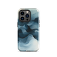 A calming abstract landscape protective phone case inspired by quiet valleys and soft blue tones.