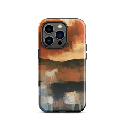 'Ember Fields' iPhone 14 Pro tough phone case - protective glossy case NZ Australia