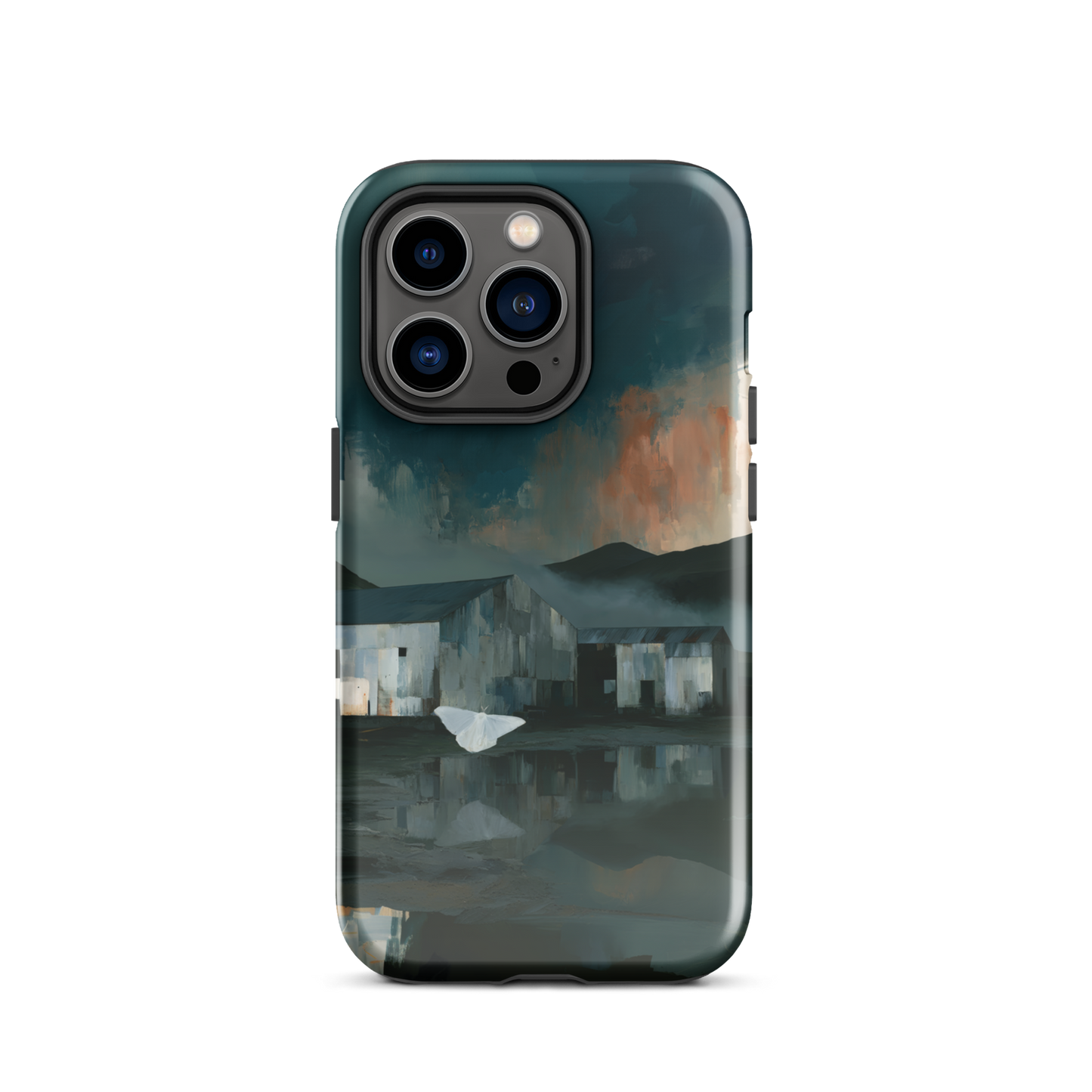 'Evening Flight' iPhone 14 Pro tough phone case - protective glossy case NZ Australia