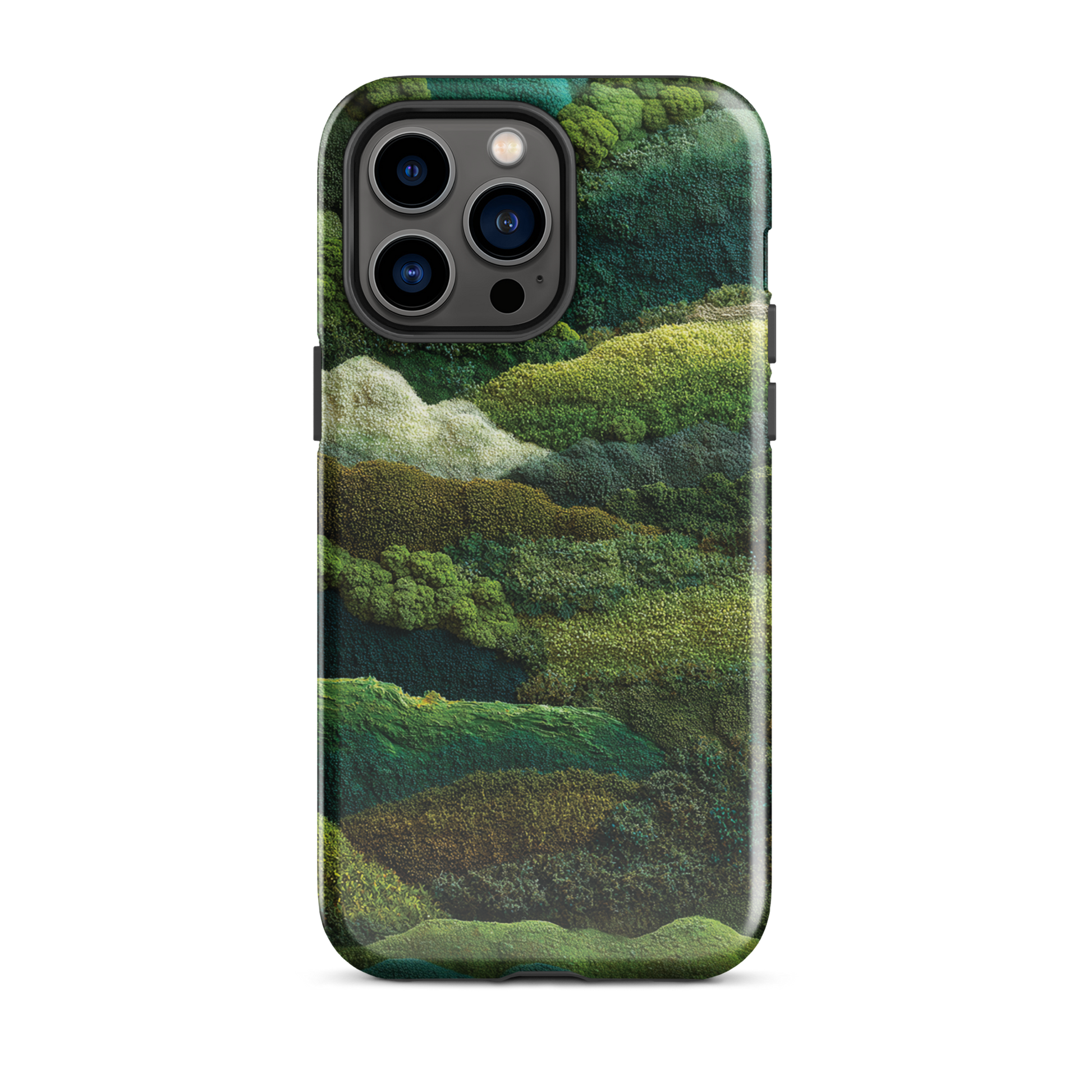 Verdant layers phone case | Abstract green design NZ