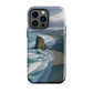 Piha Beach Lion Rock designer phone case with turquoise waves and dramatic NZ coastline