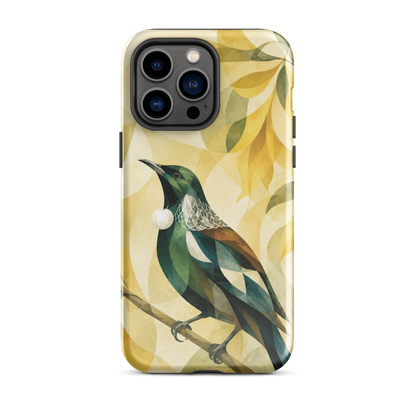 'Tūī' iPhone 14 Pro Max tough phone case - protective glossy case NZ Australia