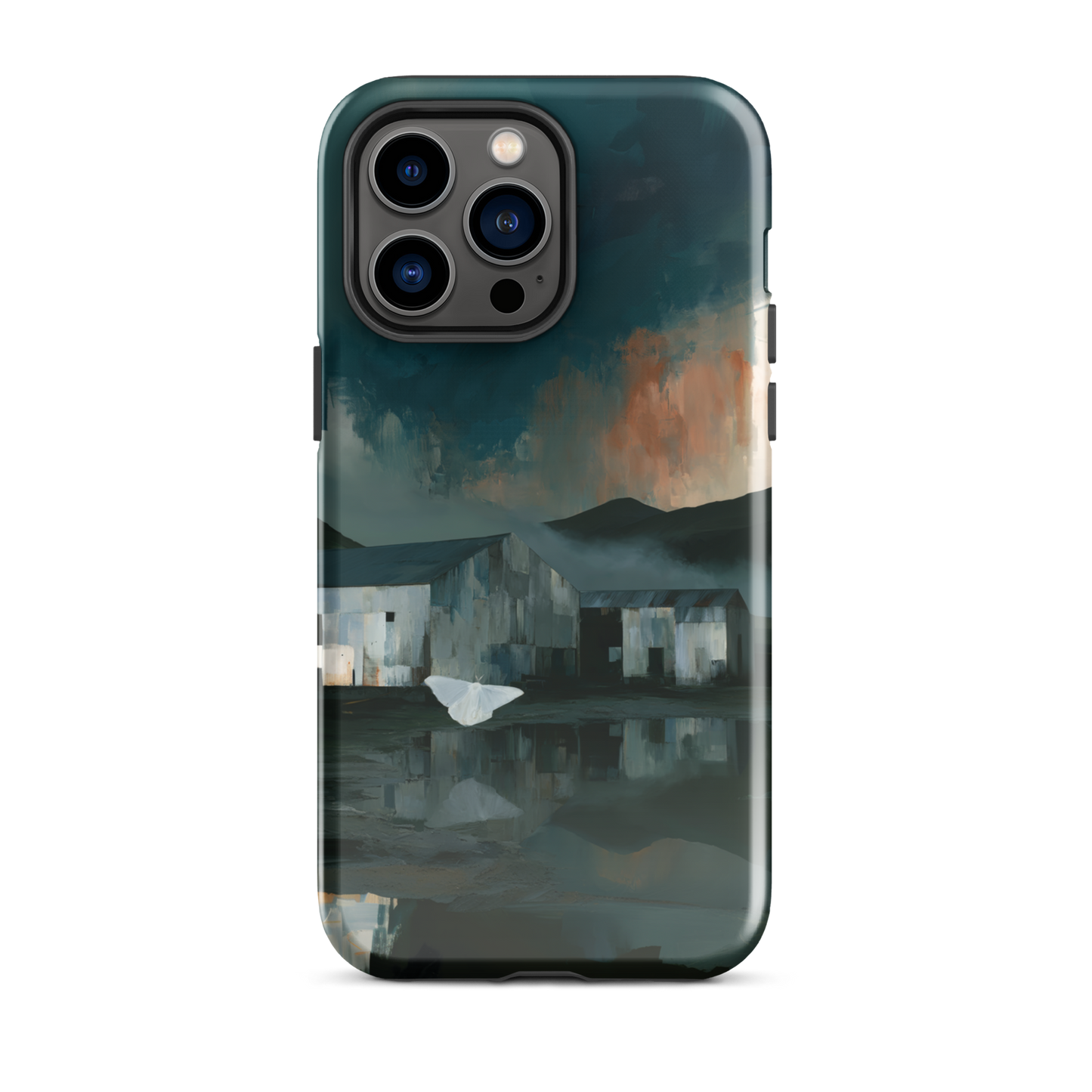 'Evening Flight' iPhone 14 Pro Max tough phone case - protective glossy case NZ Australia