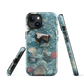 Washed Away designer phone case with abstract river stone artwork in earthy blues and natural tones.