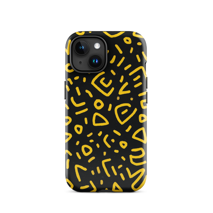 Retro scribbles phone case | Bold retro design NZ