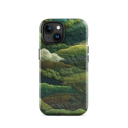 Verdant layers phone case | Abstract green design NZ