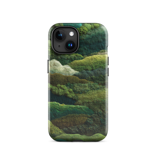 Verdant layers phone case | Abstract green design NZ