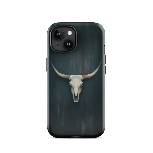 'Longhorn' iPhone 15 tough phone case - protective glossy case NZ Australia