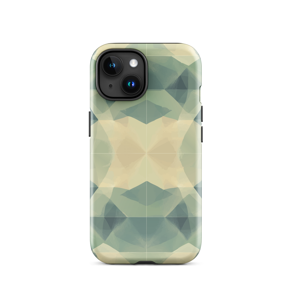 'Symmetry' iPhone 15 tough phone case - protective glossy case NZ Australia