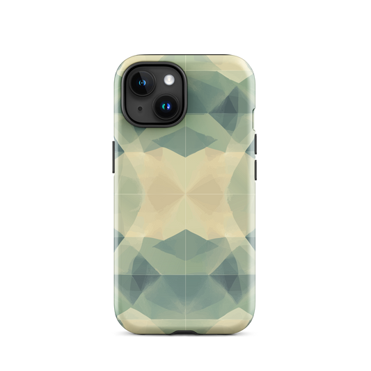 'Symmetry' iPhone 15 tough phone case - protective glossy case NZ Australia