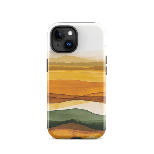 'Autumn' iPhone 15 tough phone case - protective glossy case NZ Australia