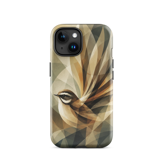 'Fantail' iPhone 15 tough phone case - protective glossy case NZ Australia