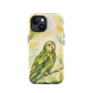 'Kākāpō' iPhone 15 tough phone case - protective glossy case NZ Australia