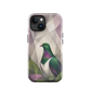 'Kererū' iPhone 15 tough phone case - protective glossy case NZ Australia
