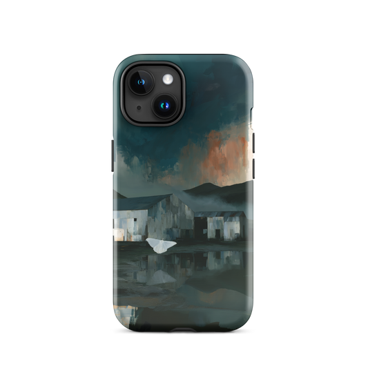 'Evening Flight' iPhone 15 tough phone case - protective glossy case NZ Australia
