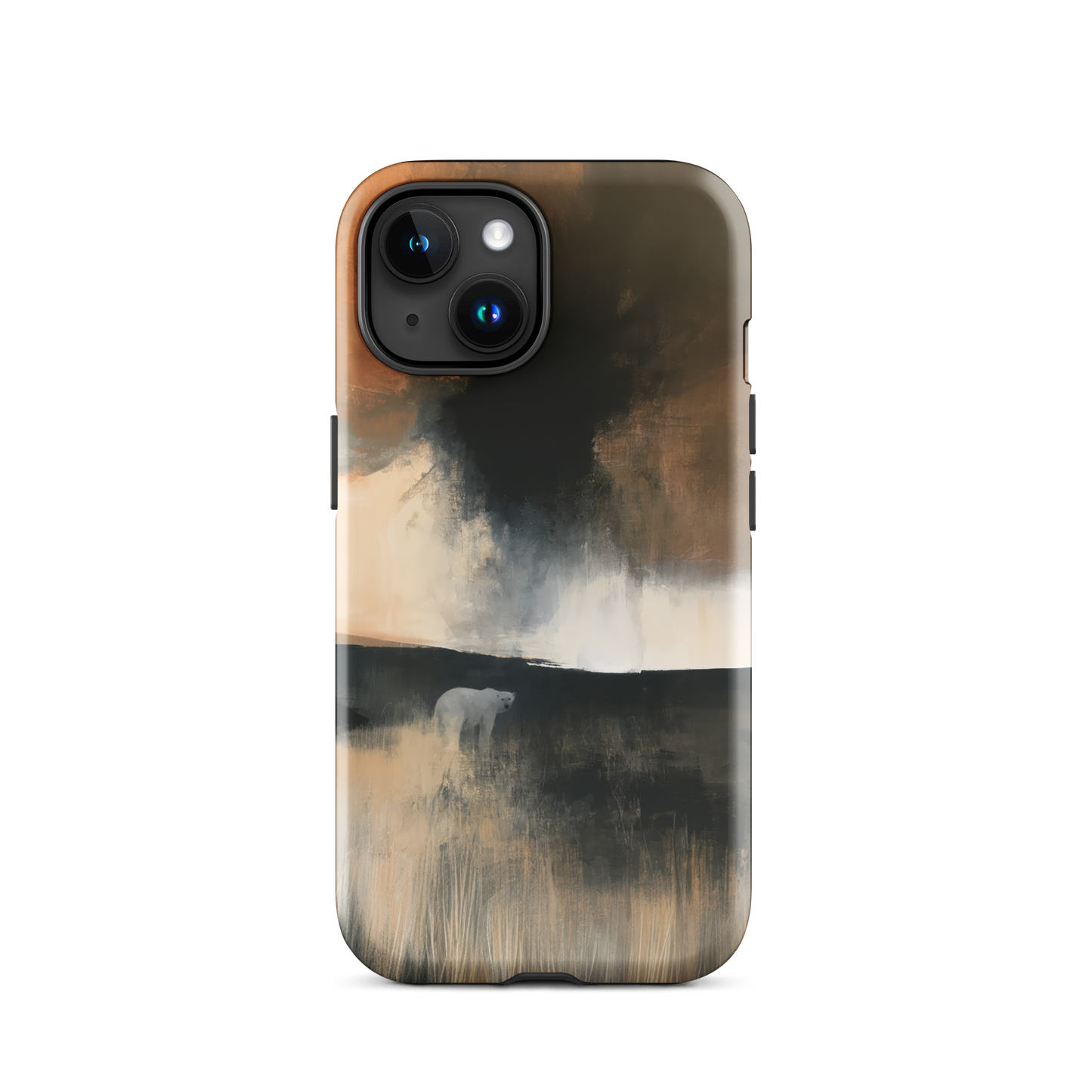 'Black Star' iPhone 15 tough phone case - protective glossy case NZ Australia