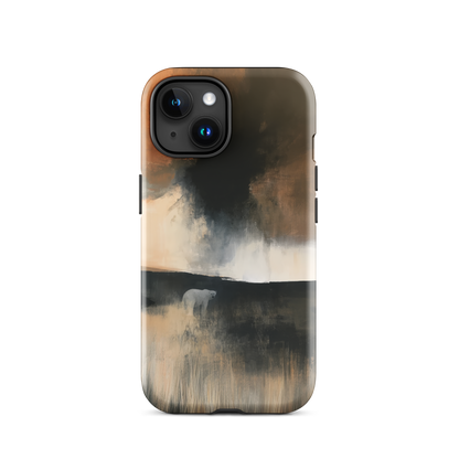 'Black Star' iPhone 15 tough phone case - protective glossy case NZ Australia