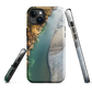 Phone case with aerial riverbend artwork and earthy tones, designed by New Zealand artist Ben Hart.