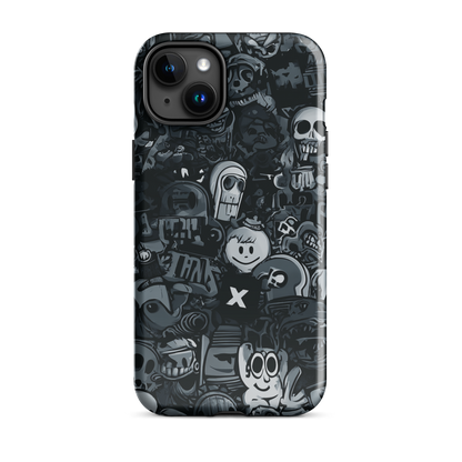 Midnight stickers phone case | Dark graphic collage NZ