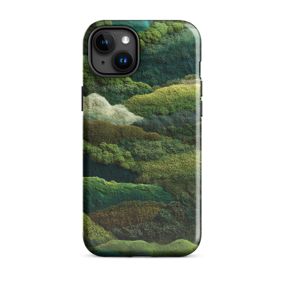 Verdant layers phone case | Abstract green design NZ